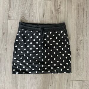 Banana Republic Mini Skirt - Grey and White Polka Dot - 100% Cotton - Medium